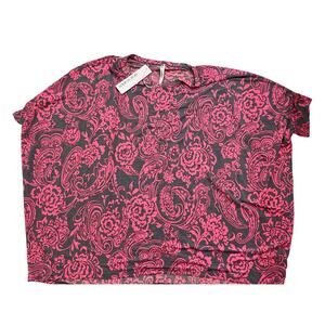 NWT Dear Scarlet floral top blouse sz XL Plus size Lightweight paisley shirt